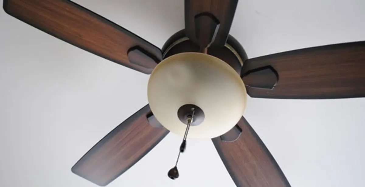 Fully installed ceiling fan with balanced blades and light fixture in Harrisburg, PA