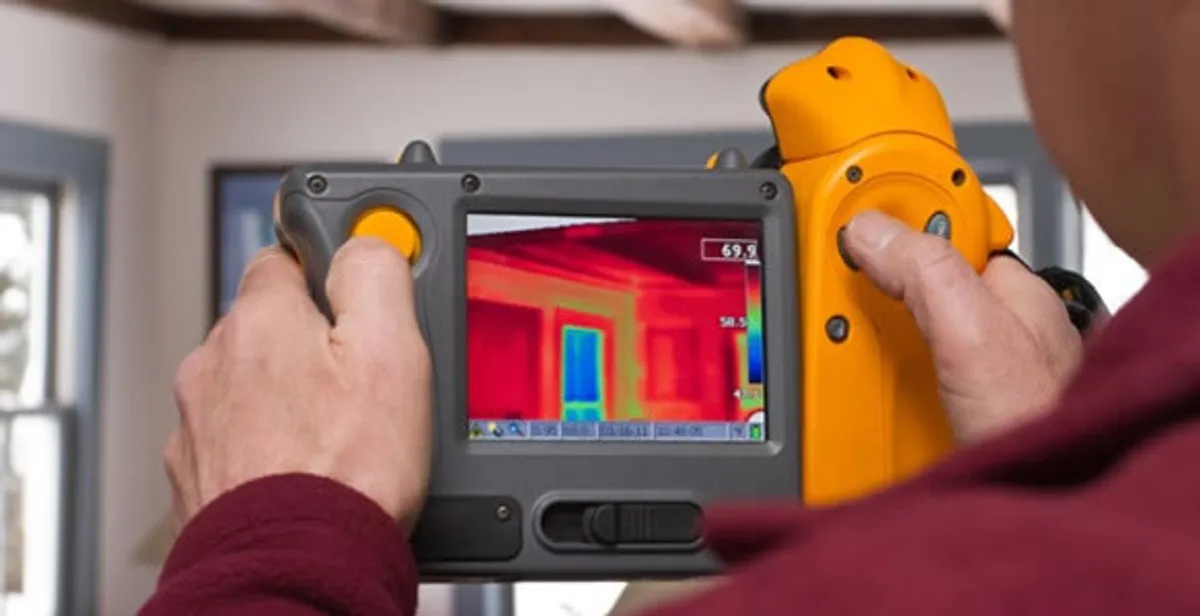 home energy audit service capturing thermal readings to analyze insulation and electrical efficiency in Harrisburg, PA